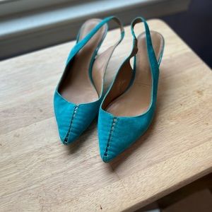 Sigerson Morrison Turquoise Sling-backs 8